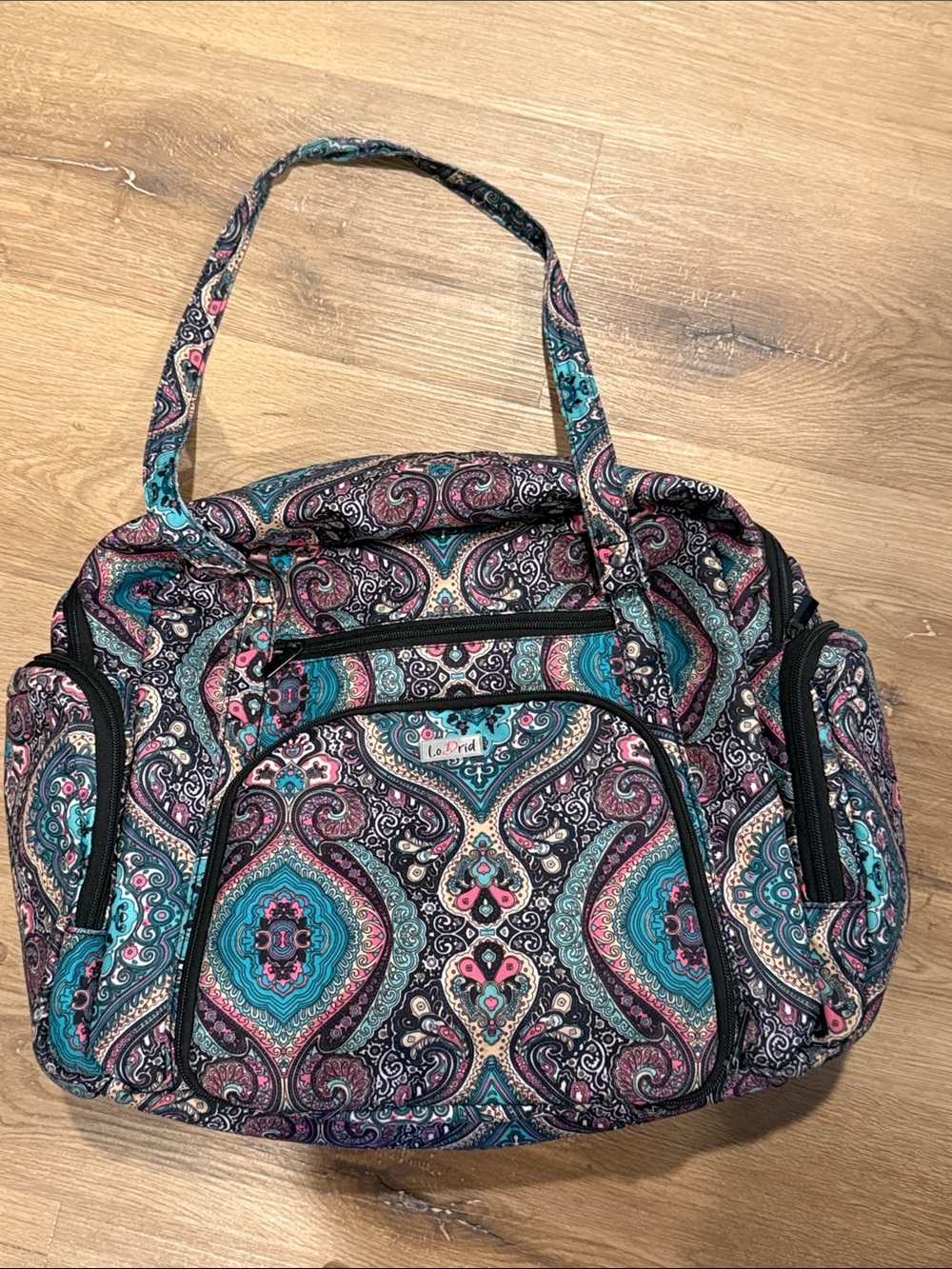 Teal Pink Paisley Tote Bag